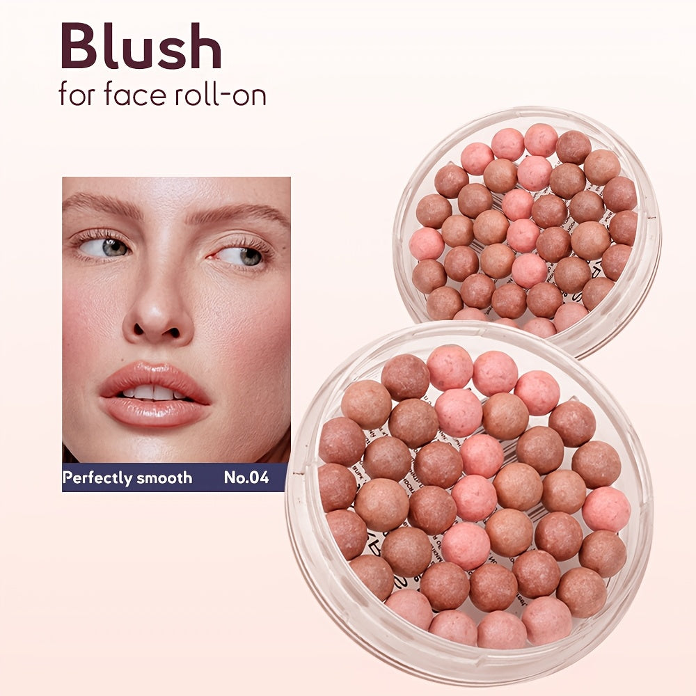 Pink Roller Blush Rich Texture Glossy Matte Compact Makeup for cheeks