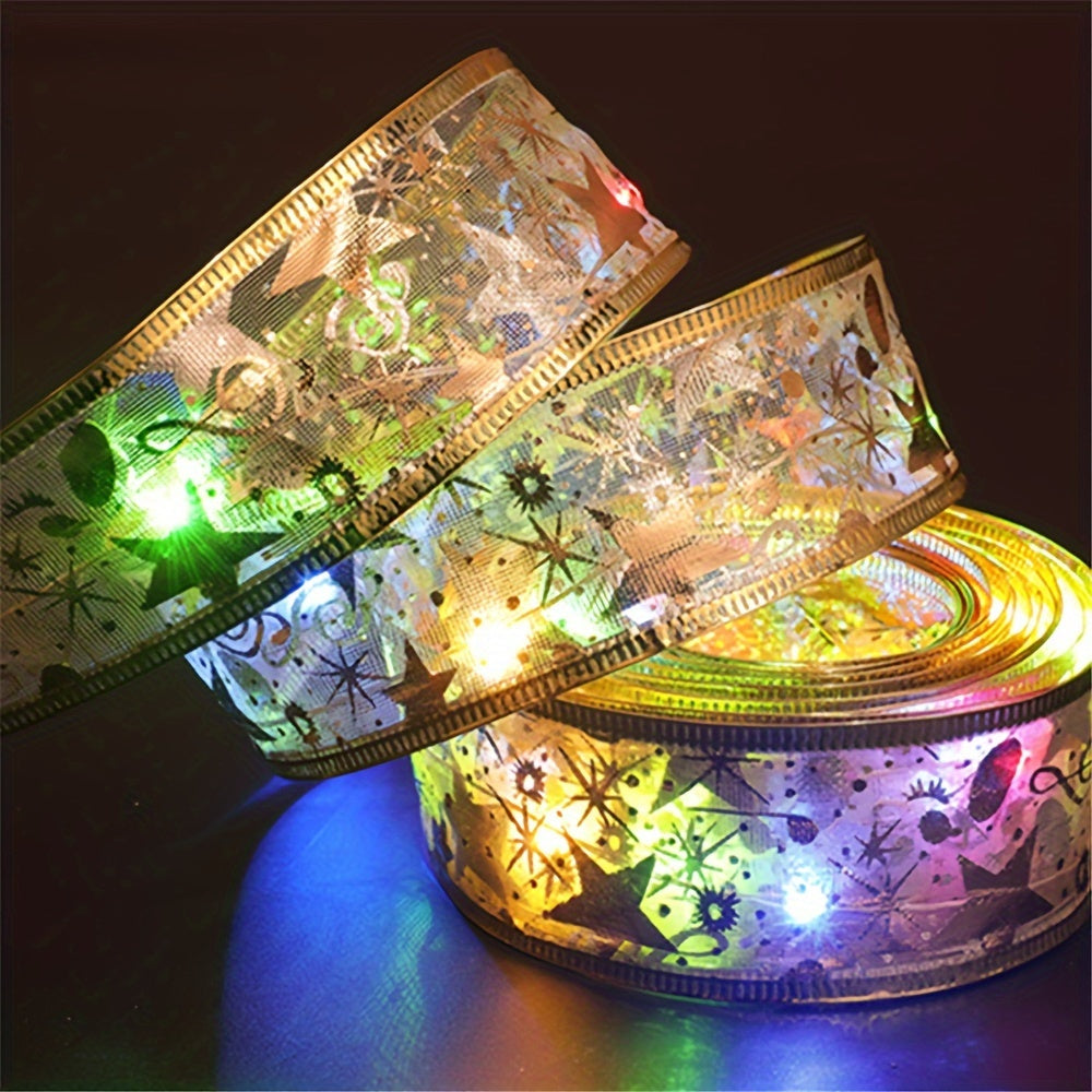 Luces de hadas LED con batería y cintas doradas para Navidad, Halloween, bodas, de 2 m a 10 m