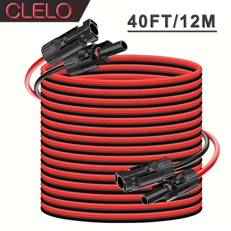 Cable de extensión para panel solar 14AWG 9.14M/12.19M para uso en autocaravanas y exterior