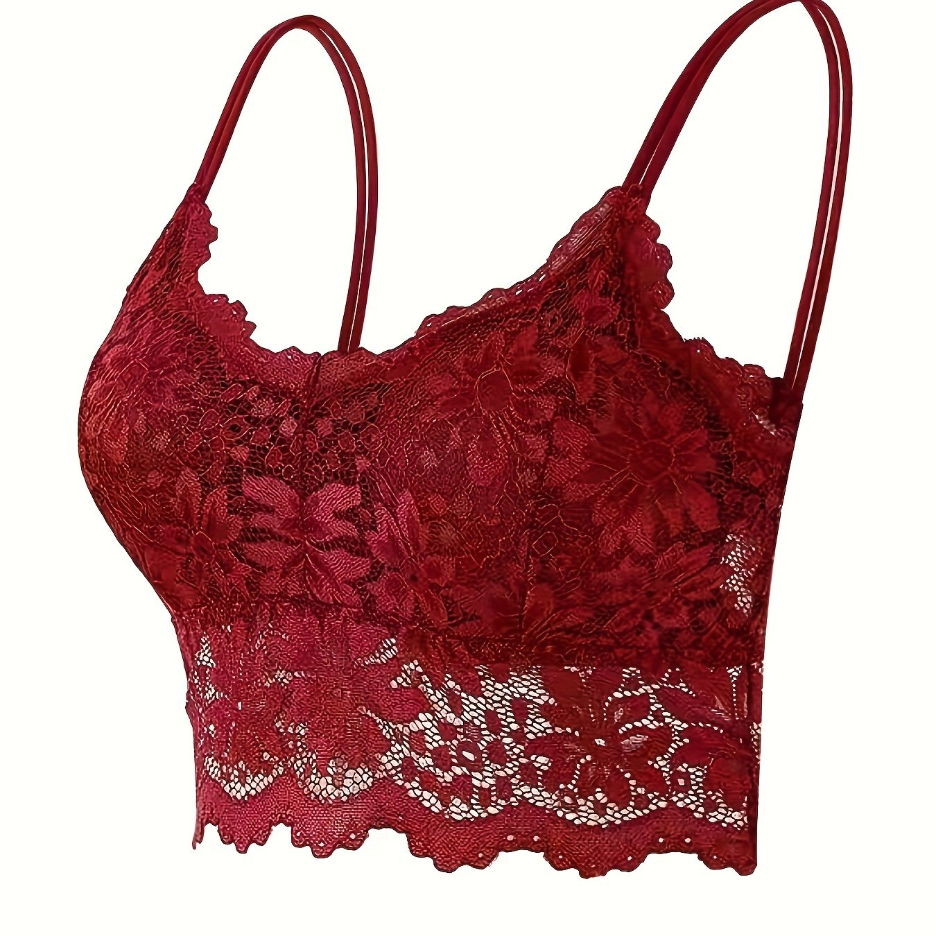 Ayollar uchun ichki kiyim va ichki kiyimlar uchun ikki belbog'li qulay va nafas oladigan gullar bilan bezatilgan simsiz brass.