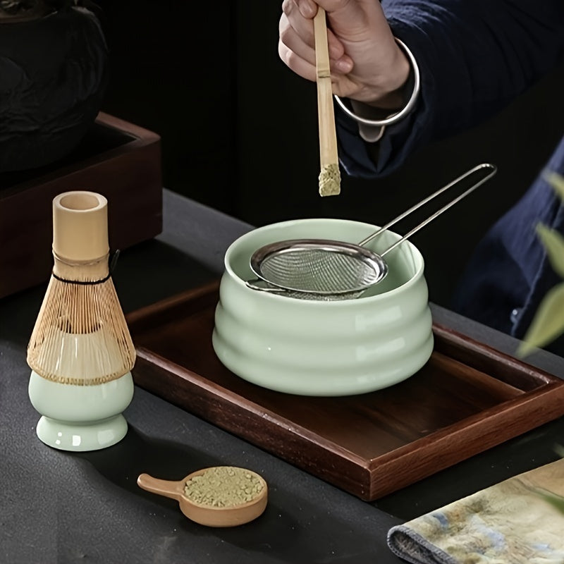 Complete Matcha Tea Tools Set with Bowl and Utensils for Home Tea Parties