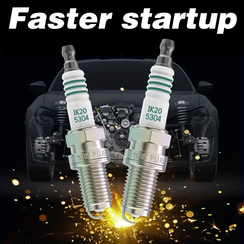 4 Pcs Spark Plugs for Auto Vehicles I-K20 5304 High Performance