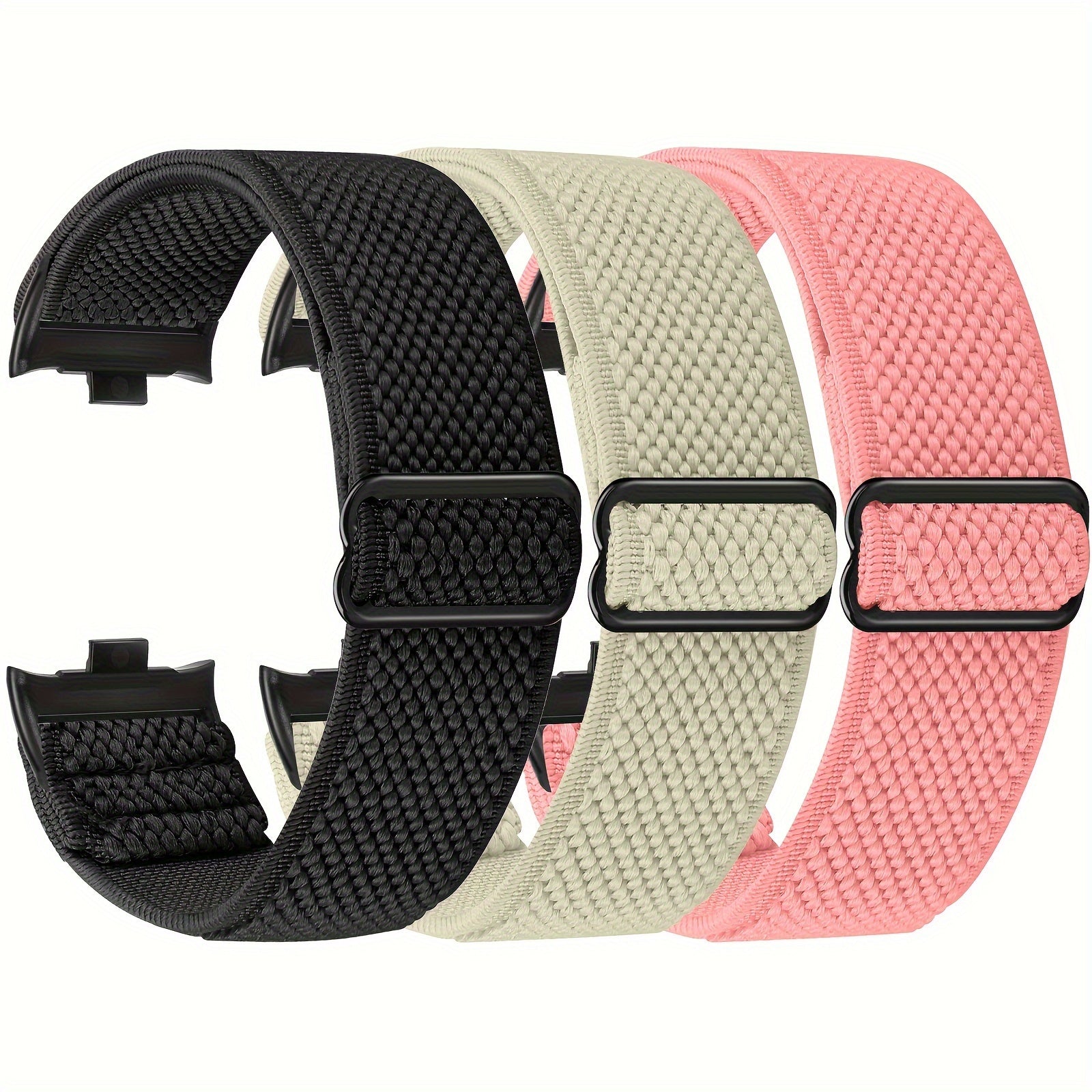 Xiaomi Redmi Watch 4 va Band 8 Pro uchun 3 ta Nilon almashtirish bandlari, sozlanadigan fitness kamarlar