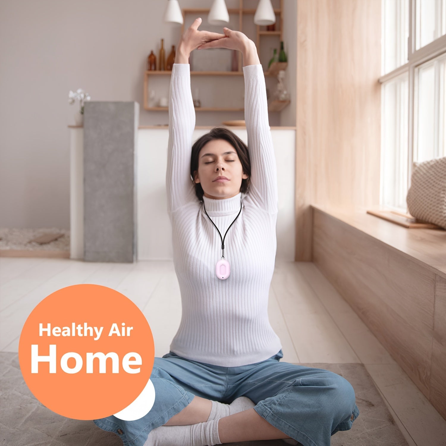 Air Purifier Necklace Portable Ionizer for Indoor Outdoor Car Use USB Rechargeable