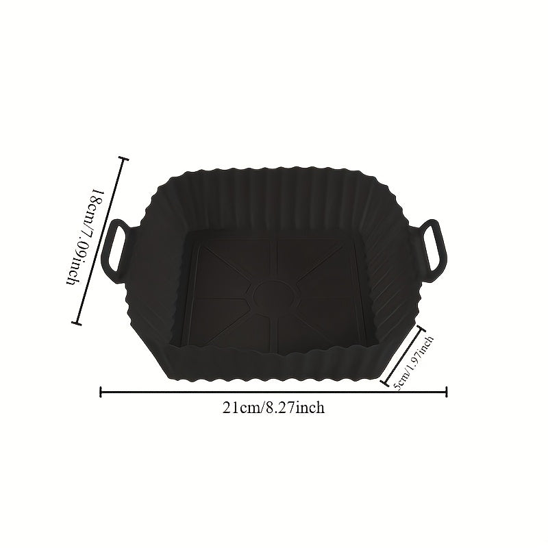 Rejilla de silicona para freidora de aire reutilizable antiadherente apta para microondas 20.32cm cuadrada