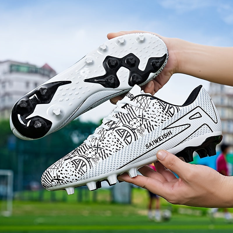 Men's Street Style Waterproof Lightweight Non-Slip Soccer Cleats for All-Season Outdoor Sports