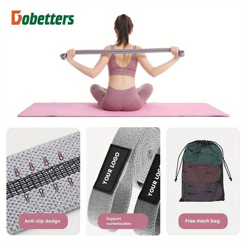 Knit Resistance Band for Strength Training Yoga Fitness 4cm Elastic Stretch Belt