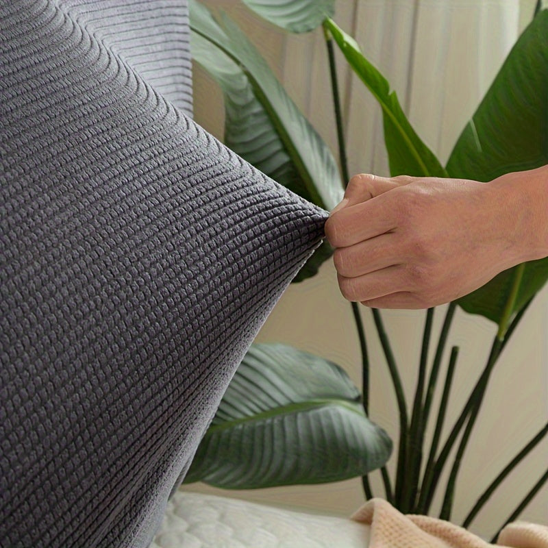 Machine Washable Polyester Fiber Fill Headboard Cover with Macaron-Inspired Corn Texture