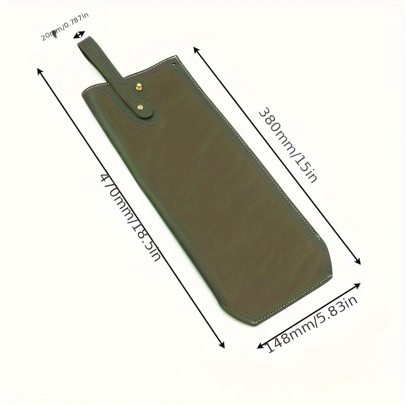 Leather Wine Carrier for Single Bottle with Snap Closure Portable and Stylish Gift