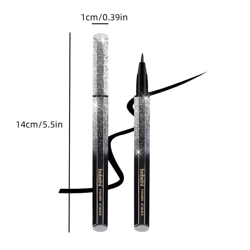 Women Long-Lasting Waterproof Black Eyeliner Pen with Sponge Tip
