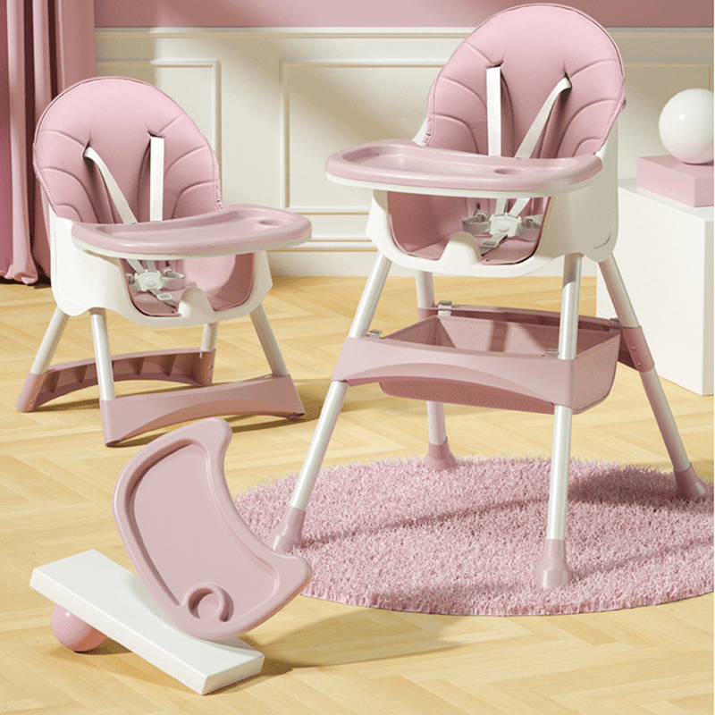 Silla alta para niños con bandeja desmontable, asiento multifuncional para comer para niños