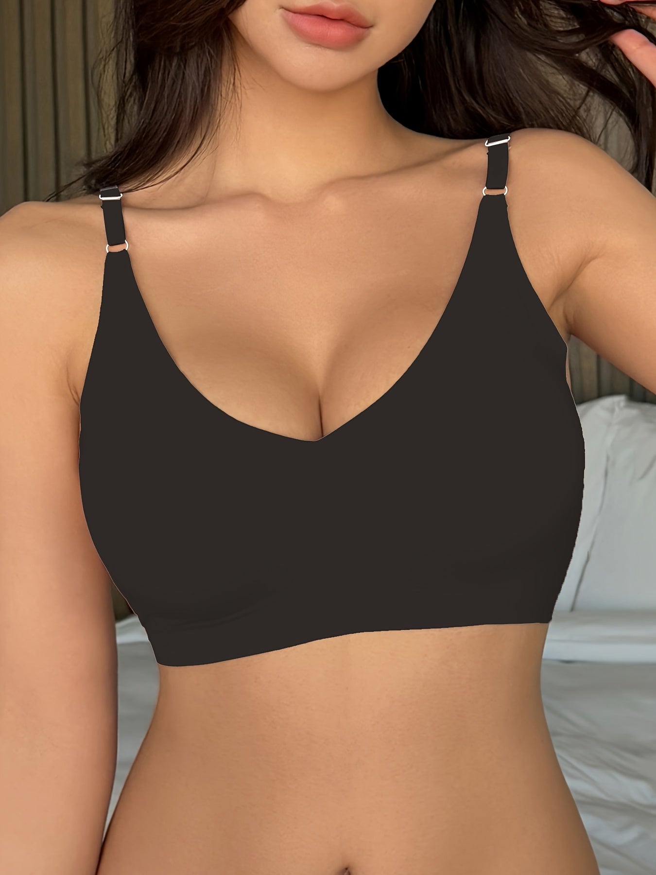 Women's Seamless Push-Up Bras 3 Pack Adjustable Straps Wire-Free Breathable