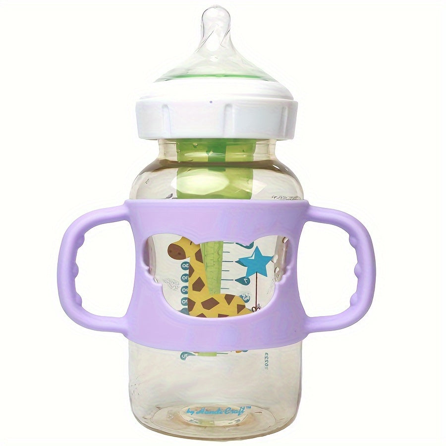 Силиконовая ручка для бутылки с милым мультяшным дизайном, подходит для большинства стандартных и широких бутылок, для детей от 0 до 3 лет.