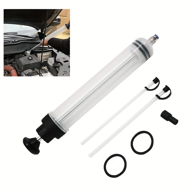 Manual Oil Extractor Pump 500cc Transparent Automotive Syringe for Easy Oil Change