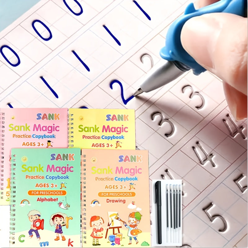 Educational Workbooks for Kids Age 3+ with Practice Materials Including Calligraphy and Handwriting Books