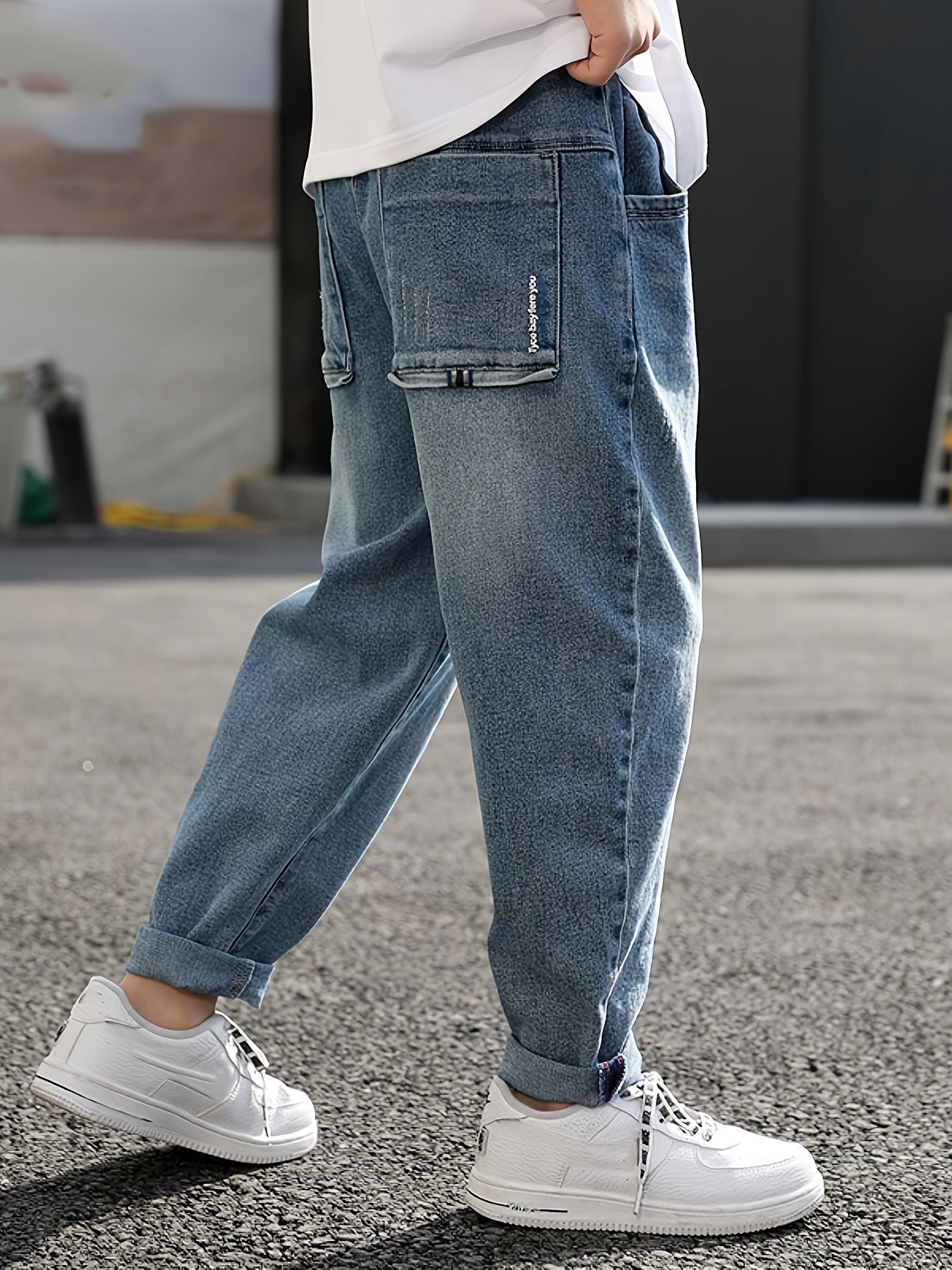 Boys' Slim Casual Jeans with Stretch Cotton Blend for Kids Age 12 and Under