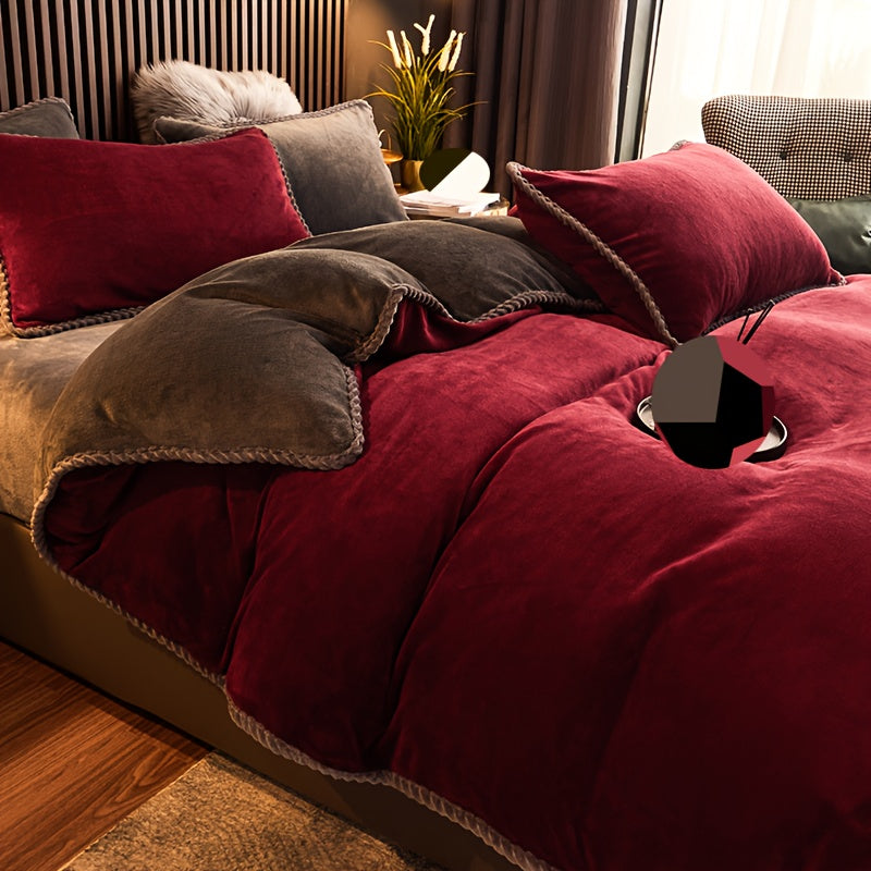 Ikki tomonlama sut velsoft yostiq qopqog'i, yostiq yadroisiz va yostiqchasi bilan, barcha fasllar uchun mos.