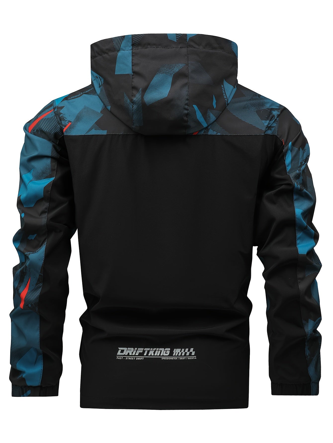 Men's Camo Sportswear Set Hooded Jacket and Pants with Zipper Pockets Stretch Fabric Fall Winter Casual