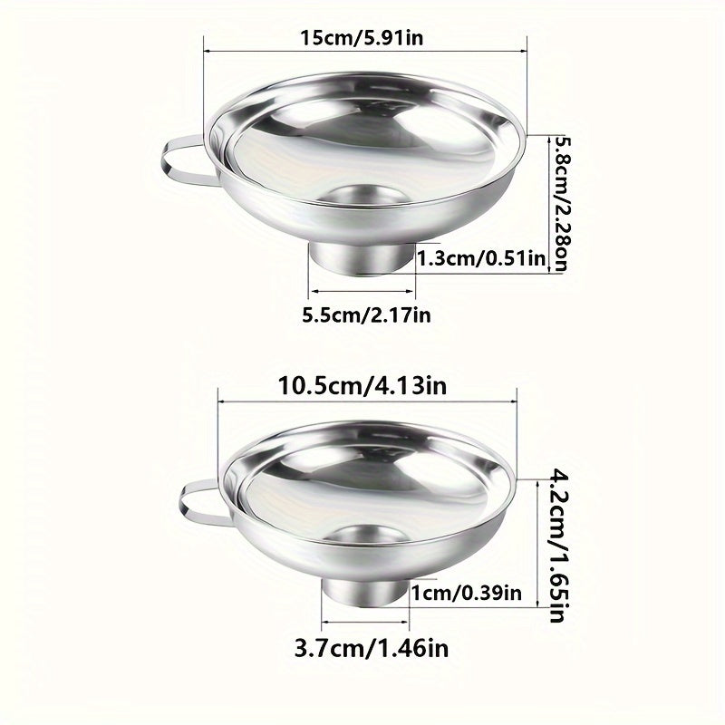 Metal Jam Funnel Stainless Steel Handle for Wide and Regular Mouth Cans