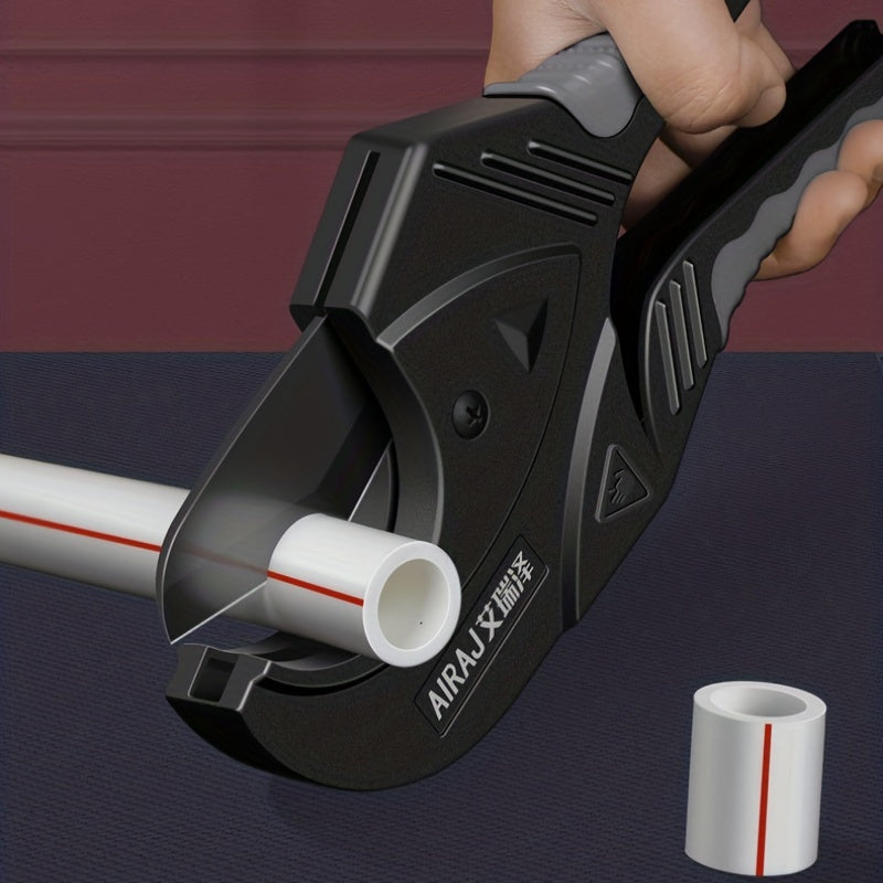 Industrial Pipe Cutter 32-65mm Ratchet Scissors for PVC Rubber Tubing with SK5 Steel Blade