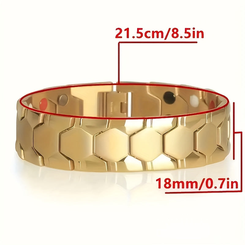 Conjunto de pulseras magnéticas para hombres y mujeres, doble fila, 3500 Gauss, regalo para el Día de San Valentín