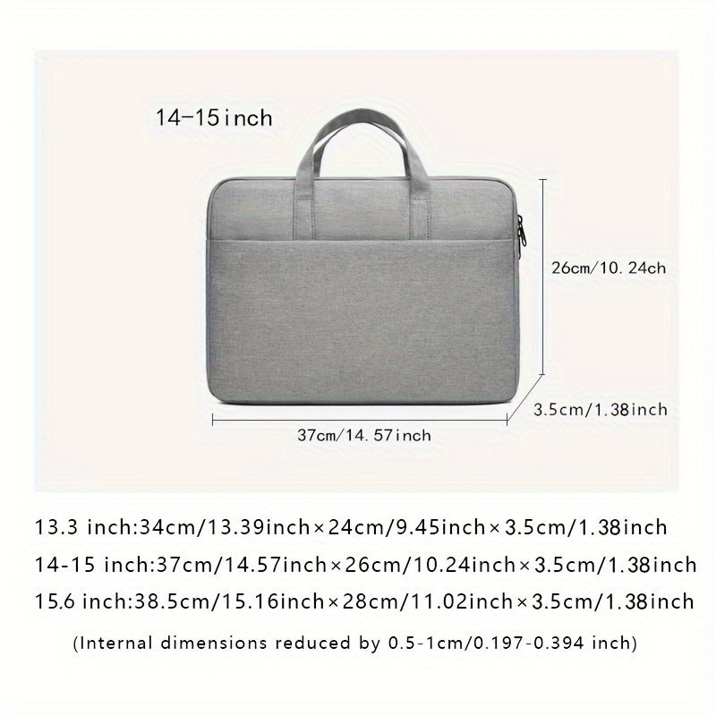 Minimalist Lightweight Oxford Fabric Laptop Bag with Zipper Closure for Business and Casual Use in Gray Black Pink