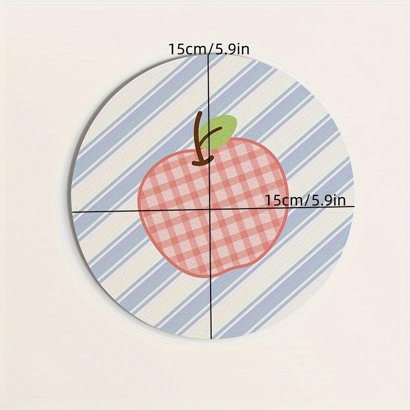 Coaster Set with Non-Slip Rubber Backing, Absorbent Drying Mat for Sink