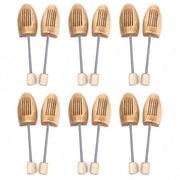 Unisex White Oak Shoe Trees with Ventilation Slots, Collapsible Travel Design