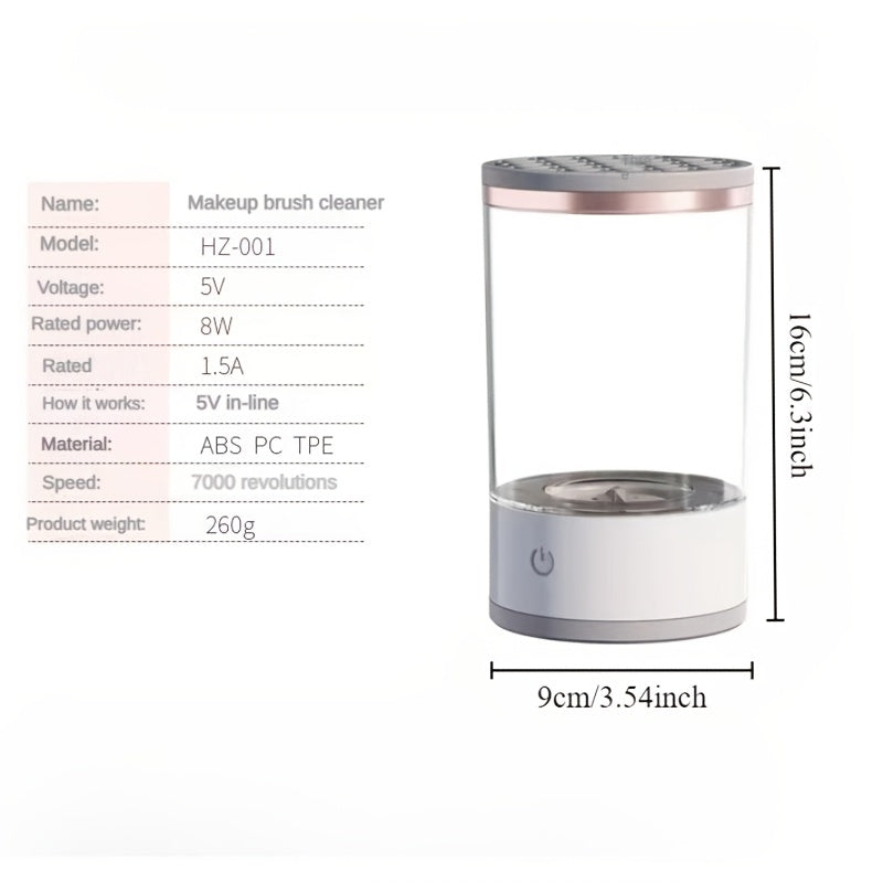 Electric Makeup Brush Cleaner USB Powered Hands-Free Travel and Home Use