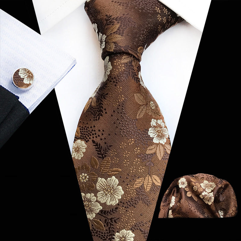 Men's Plum Paisley Three Piece Suit with Tie Cufflinks and Pocket Square