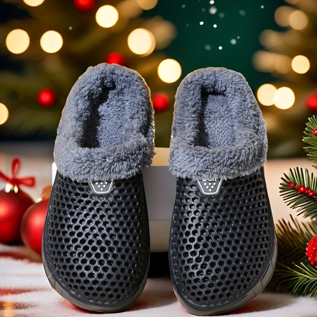 Women's Men's Winter EVA Indoor Outdoor Slippers with Plush Fleece
