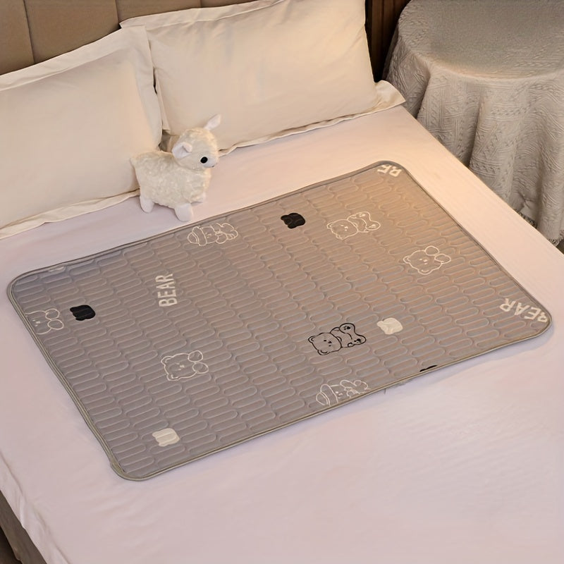 Large Waterproof Baby Changing Mat with Non-Slip Backing Soft Washable Cartoon Design