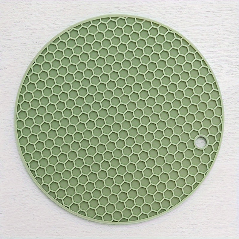 Round Heat Insulation Placemats Non-Slip Cup Coasters Pot Pads for Kitchen