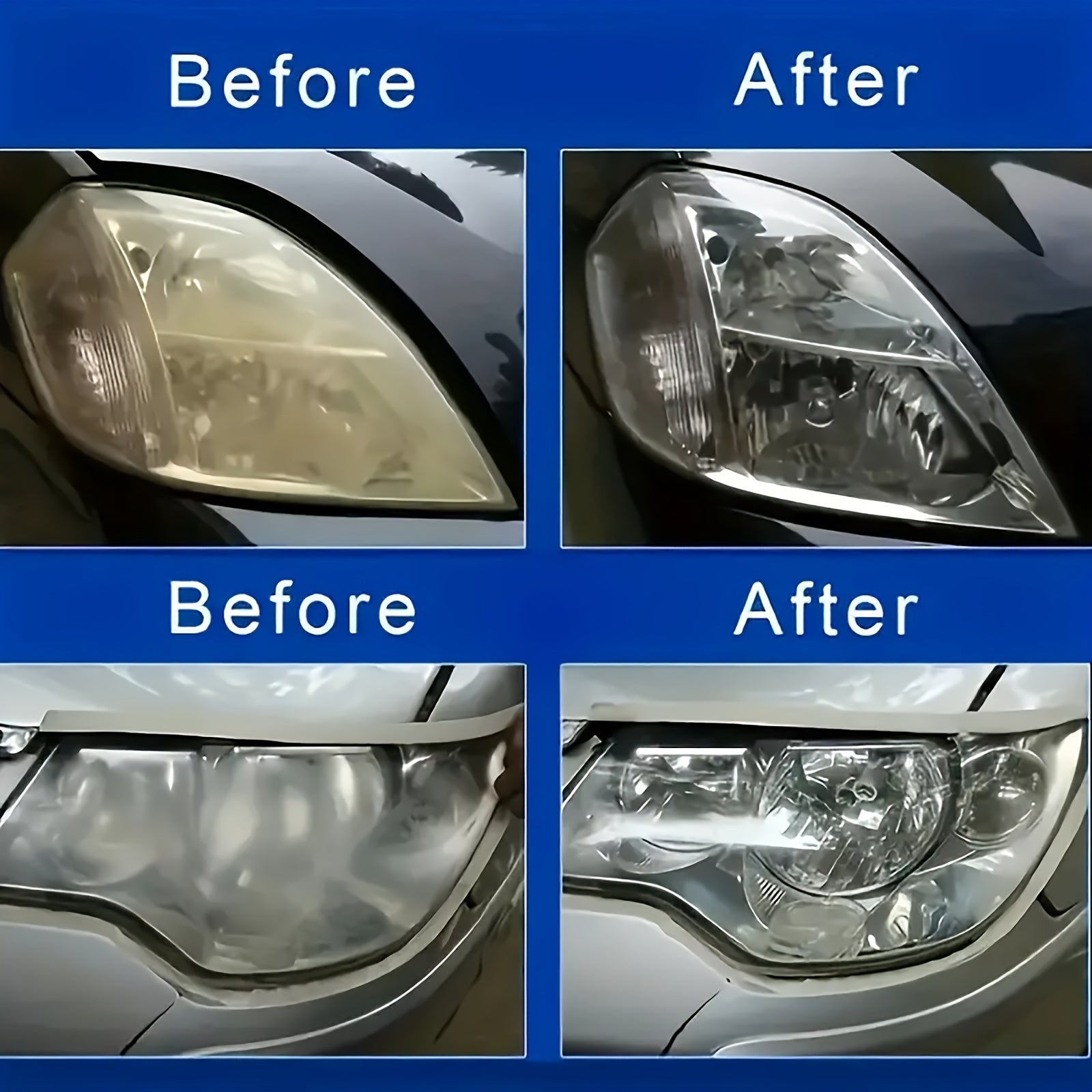 Universal Plastic Headlight Restoration Polish Clear Bright Finish