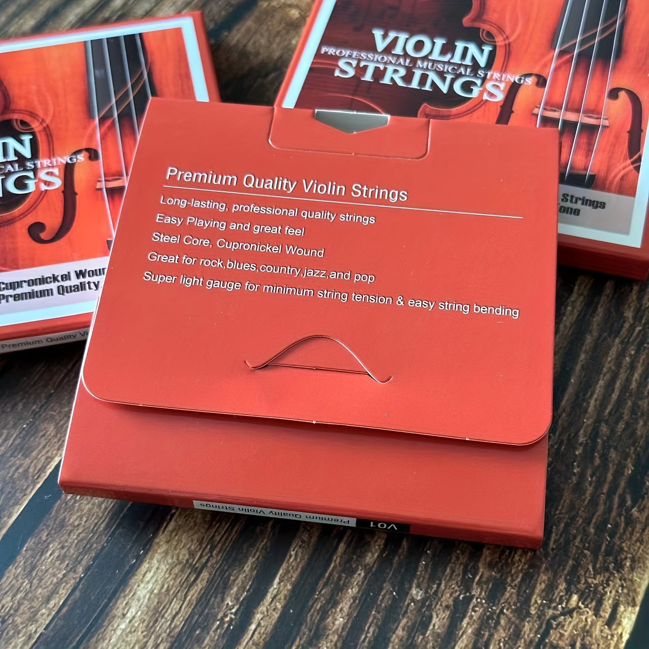 Juego completo de cuerdas para violín G D A E, núcleo de acero, recubiertas de cuproníquel, calibre medio