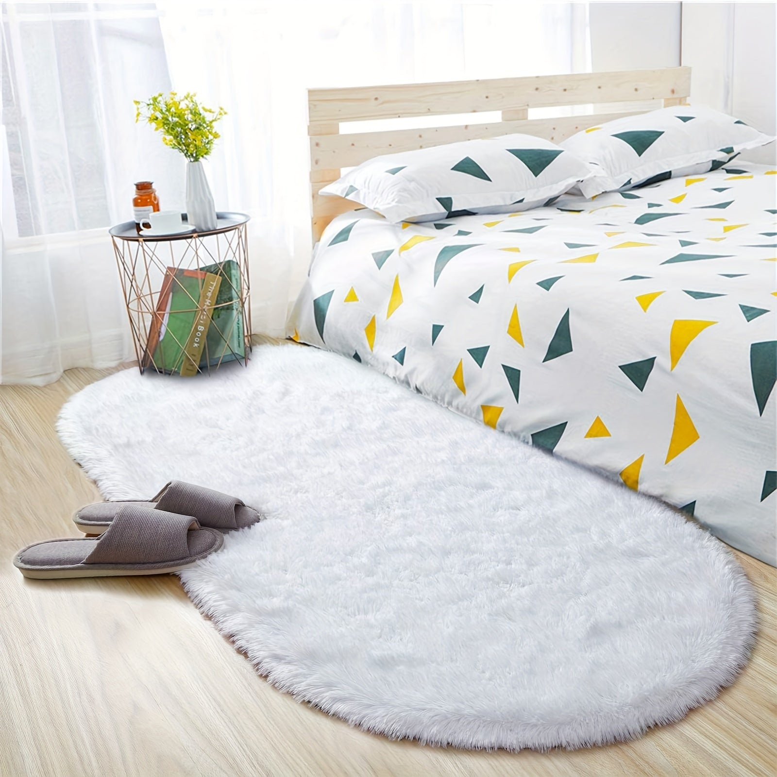 Soft Fluffy Shag Area Rug Non-Slip Machine Washable for Living Room or Bedroom