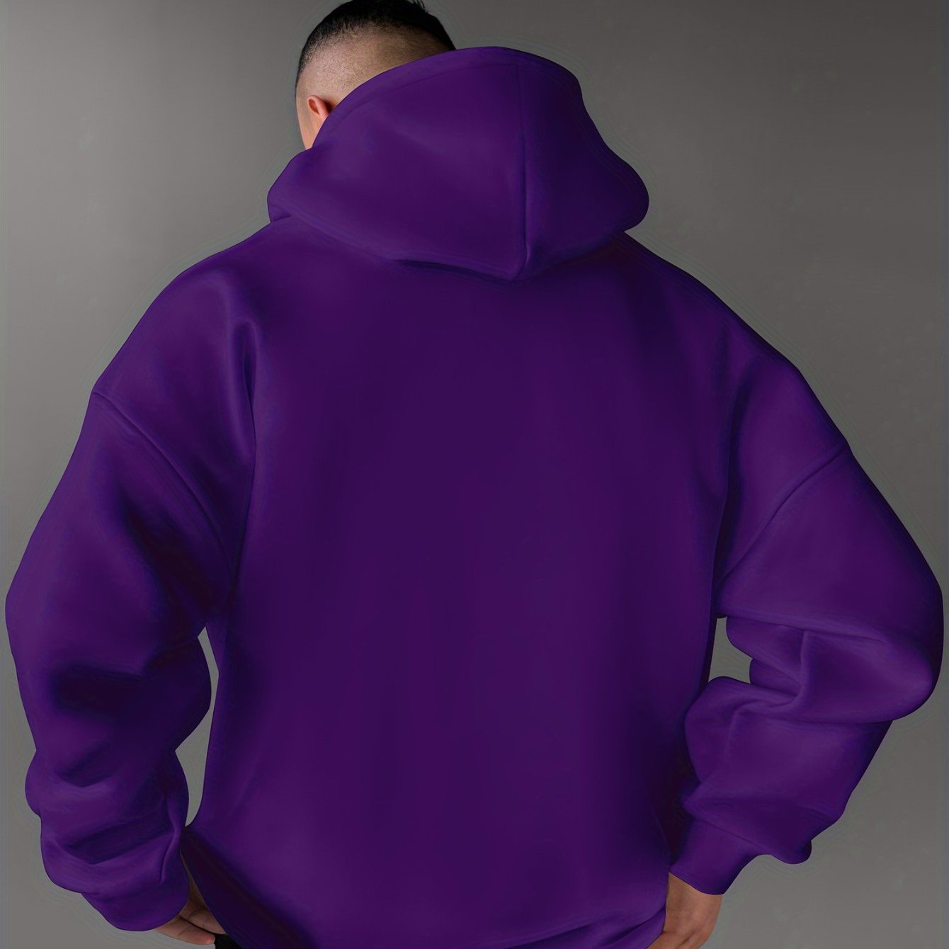 Мужская толстовка с геометрическим узором и свободным кроем с опущенными плечами, полиэстеровая трикотажная ткань для всех сезонов