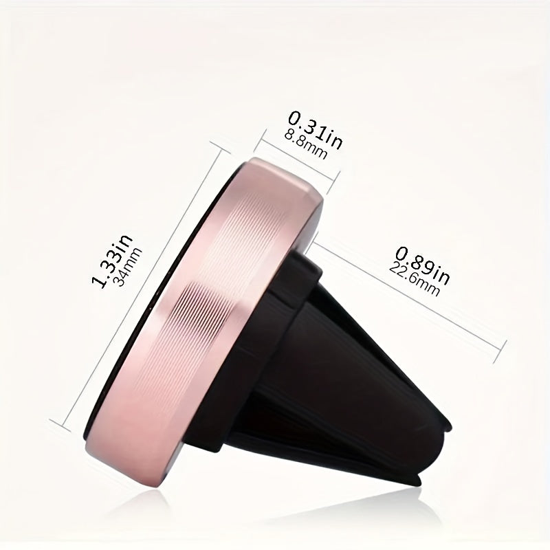 Car Phone Mount Aluminum Alloy Magnetic Holder for Dashboard and Air Vent