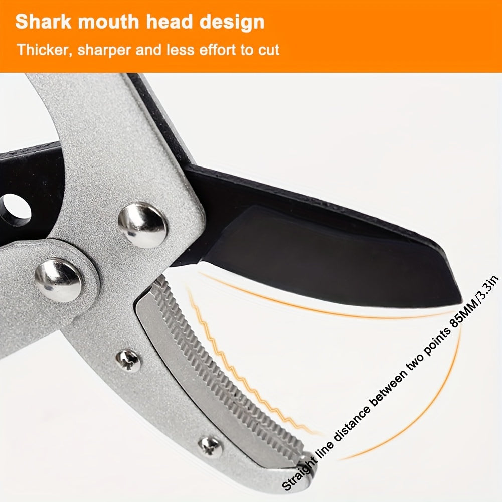 Adjustable Telescopic Tree Trimmer with Heavy-Duty Pruning Shears and High-Carbon Steel Blade