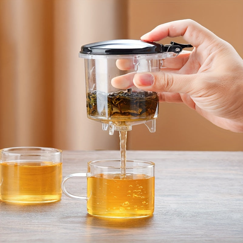 Tetera de vidrio con infusor para té de hojas sueltas y florido para hogar, oficina y restaurante