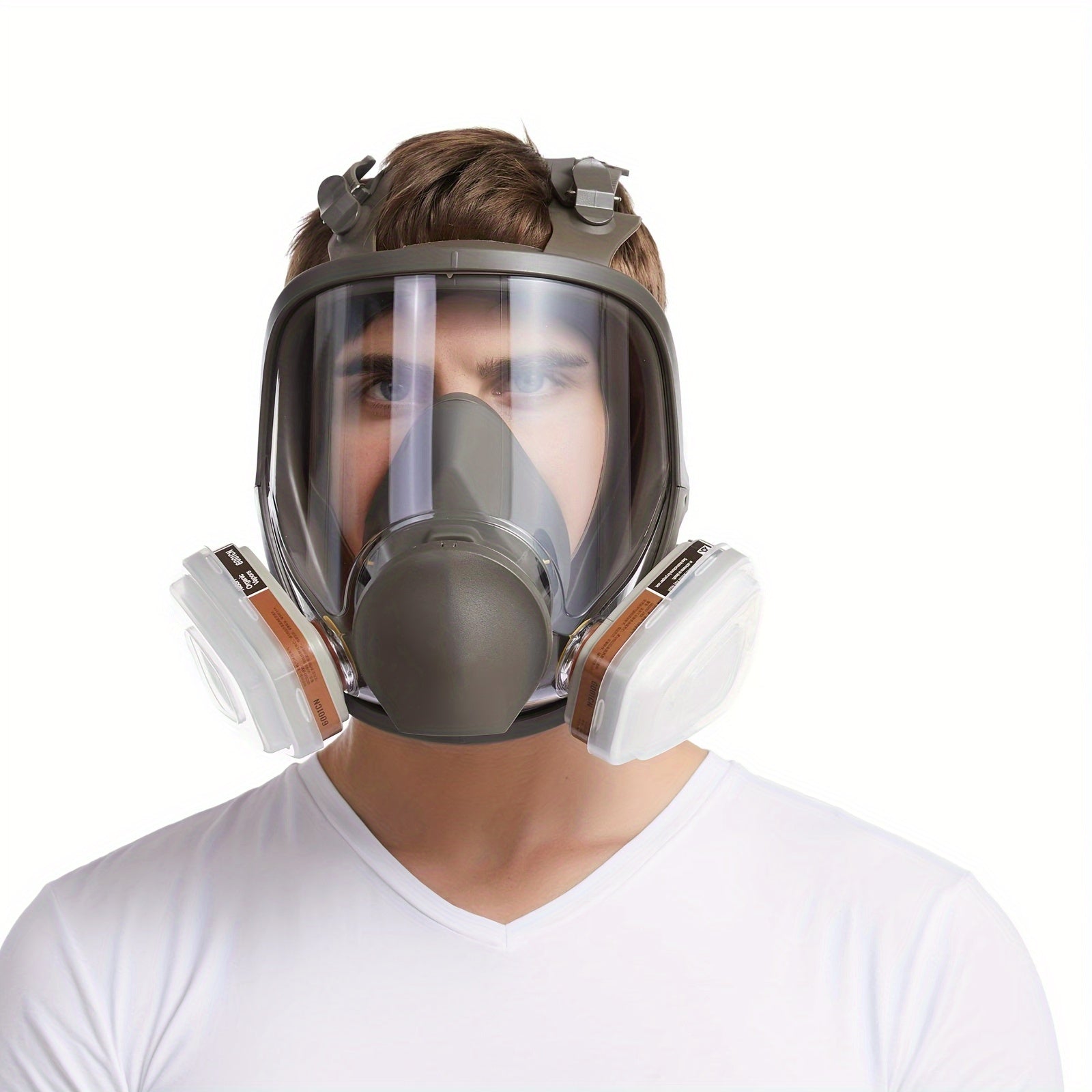 Маска респиратора полного лица многоразовая гипоаллергенная защита от пыли, газа для покраски, сварки