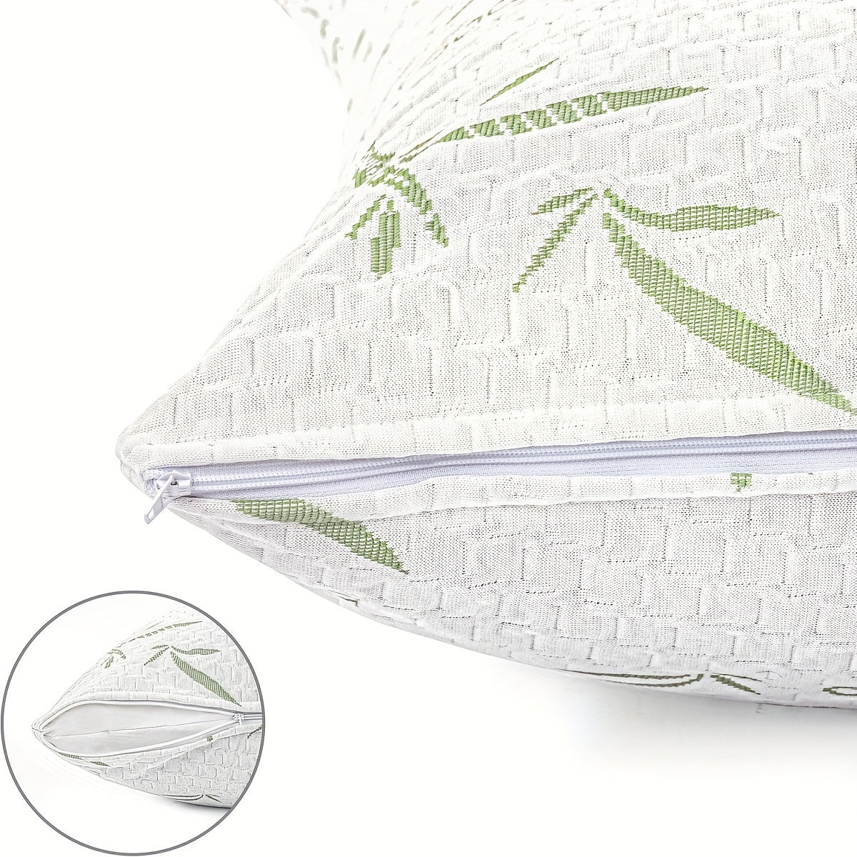 Bamboo Viscose Pillowcase 20x30 Inches with Cooling Technology and Zipper Closure