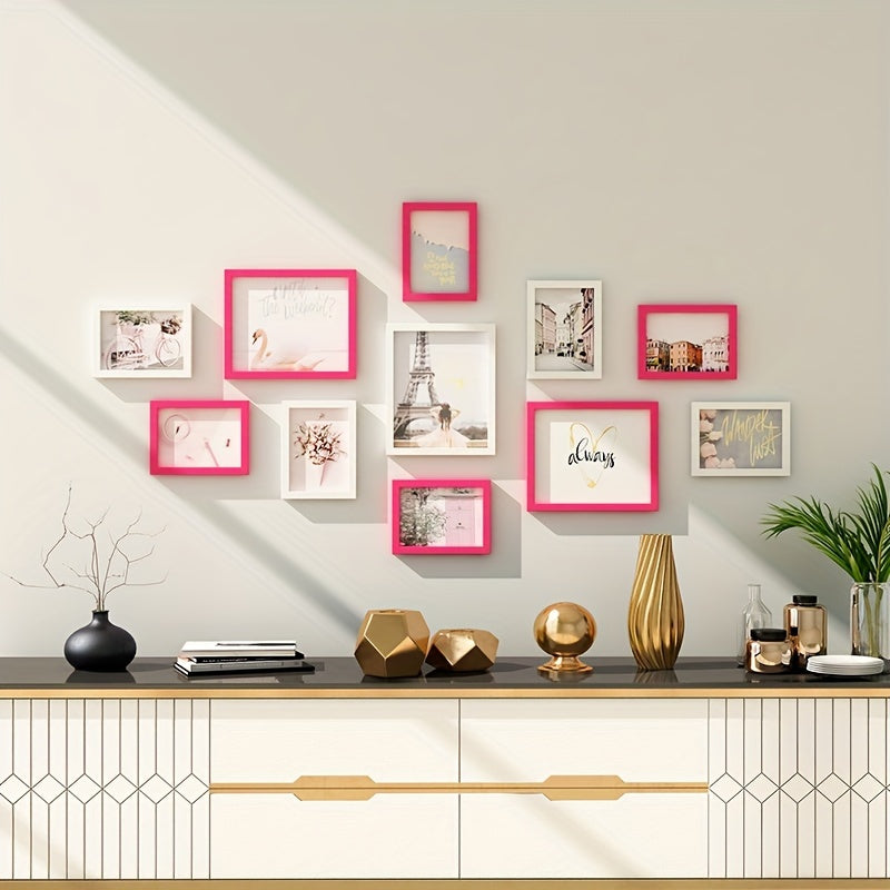 11-Piece Photo Wall Frame Set No Drilling Creative Wall Decor for Bedroom Living Room