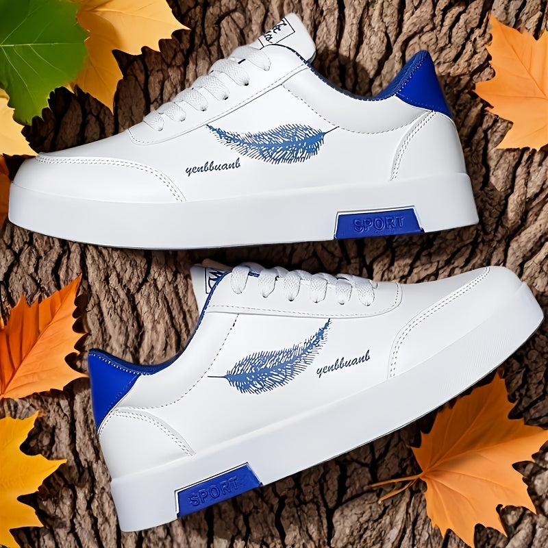 Zapatos casuales de skate para hombre, sin deslizamiento, resistentes al desgaste, con cordones, para estilo callejero