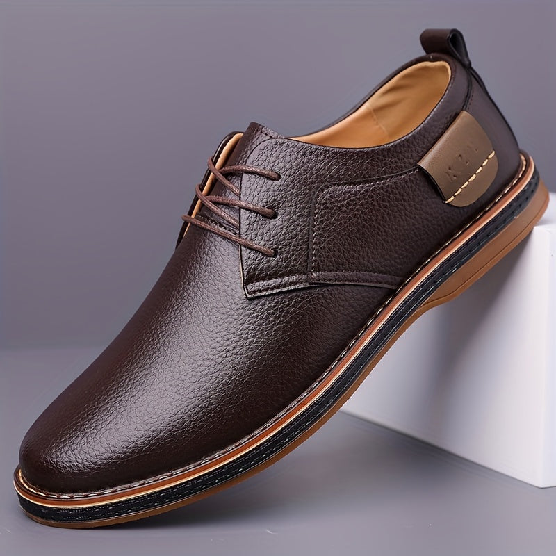 Men's Breathable Lace-Up Shoes for Office Wear with Rubber Sole