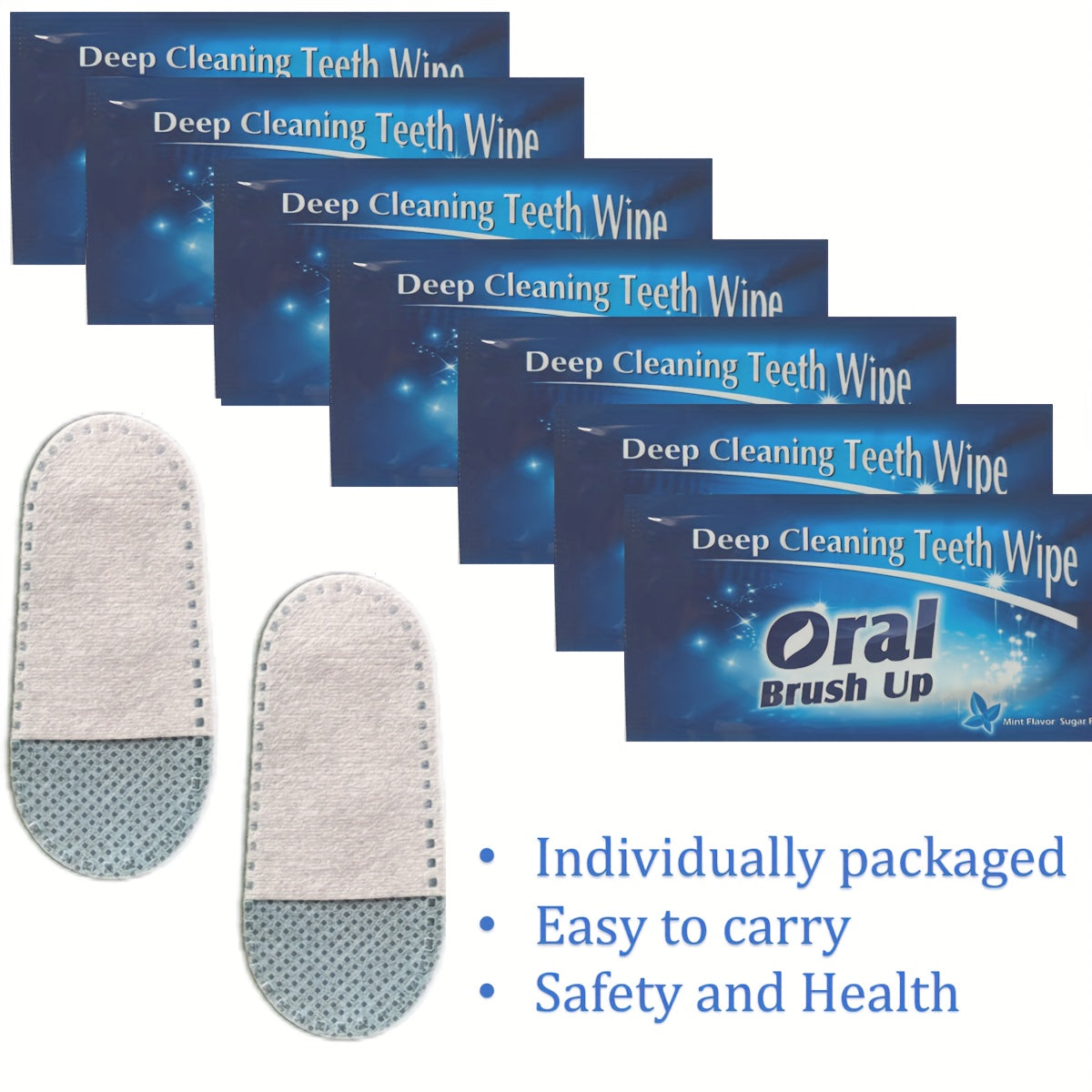 Disposable Finger Tooth Wipes 10 Pack Portable Oral Cleaning Travel Essentials