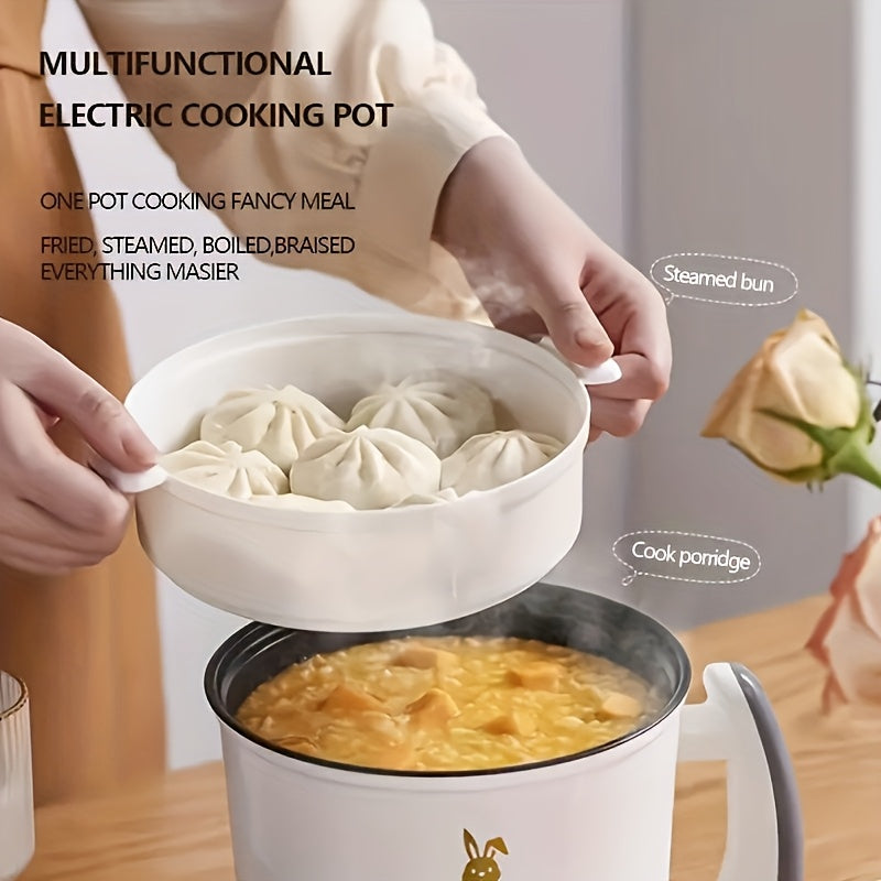 Yotoqxona, ofislar va karavonlar uchun elektr issiq qozon. Qaynatish, bug'lash, qovurish va qovurish uchun ko'p funksiyali. Yopishmaydigan yuzasi Evropa standarti rozetkasi bilan.