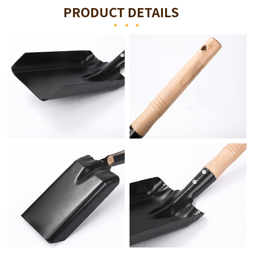 Fireplace and Chimney Cleaning Set Steel Ash Shovel Dustpan for Wood Burning Stoves