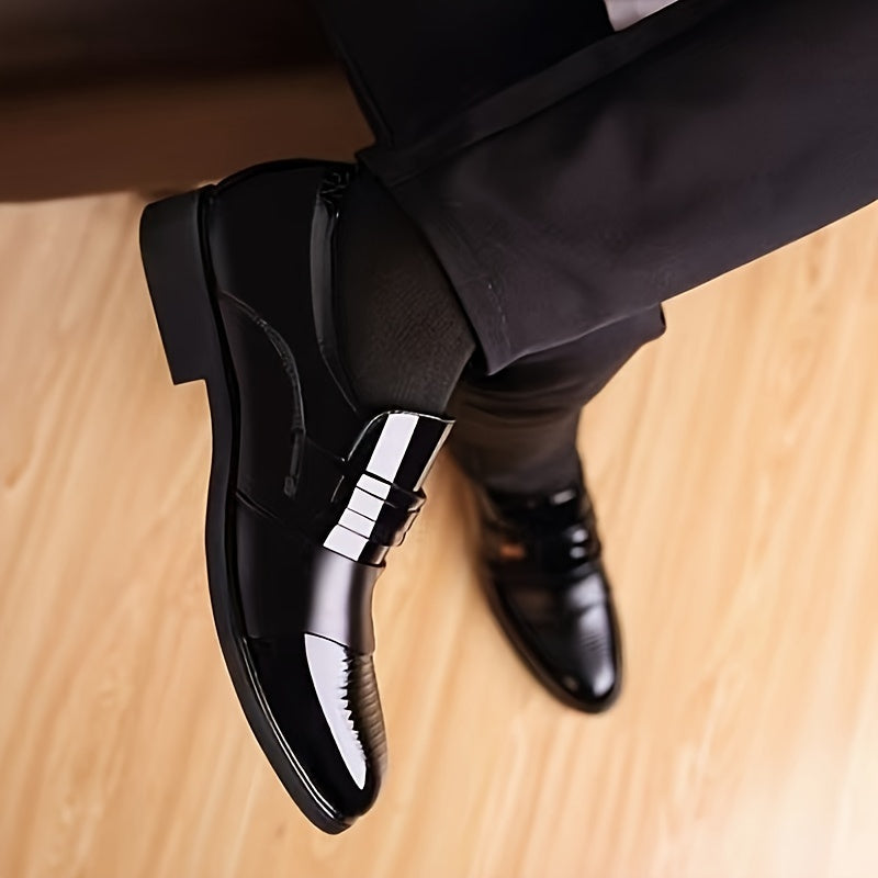 Men's Slip-On Oxford Shoes PU Upper Rubber Sole Casual Business All-Season