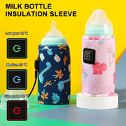 Portable Baby Bottle Warmer with USB Water Heater Insulated Travel Stroller Bag